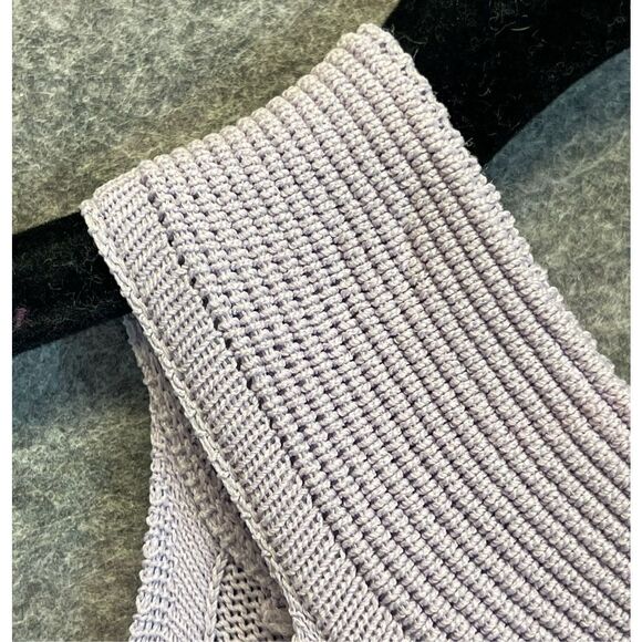 ELIZA J Scalloped Fit & Flare Sweater Dress Size XS Lilac Mini Sleeveless Spring - Picture 13 of 15